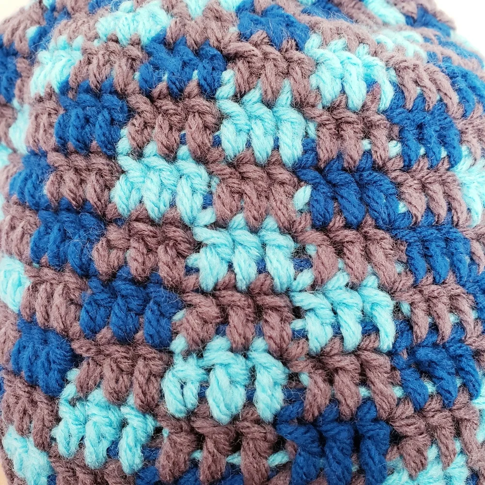 ⚜️FINAL⚜️NEW! Handmade Winter Hat 🤍Blue, aqua, gray